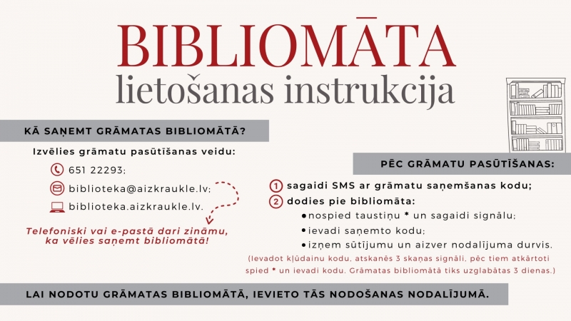 bibliomāta lietosanas instrukcija