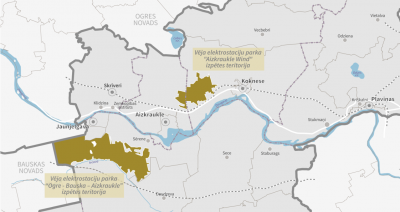 Novada teritorijā aktuālie vēja elektrostaciju izveides projekti