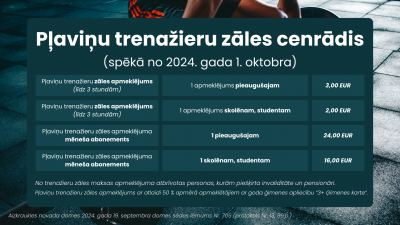 Pļaviņu trenažieru zāles cenrādis