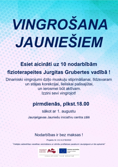 Vingrošana jauniešiem Jaunjelgavā