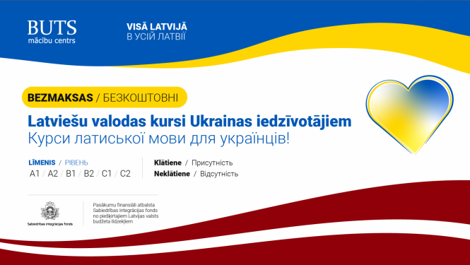 bezmaksas latviešu valodas kursi Ukrainas iedzīvotājiem