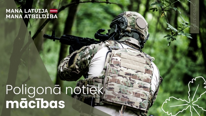 Poligonā notiek mācības