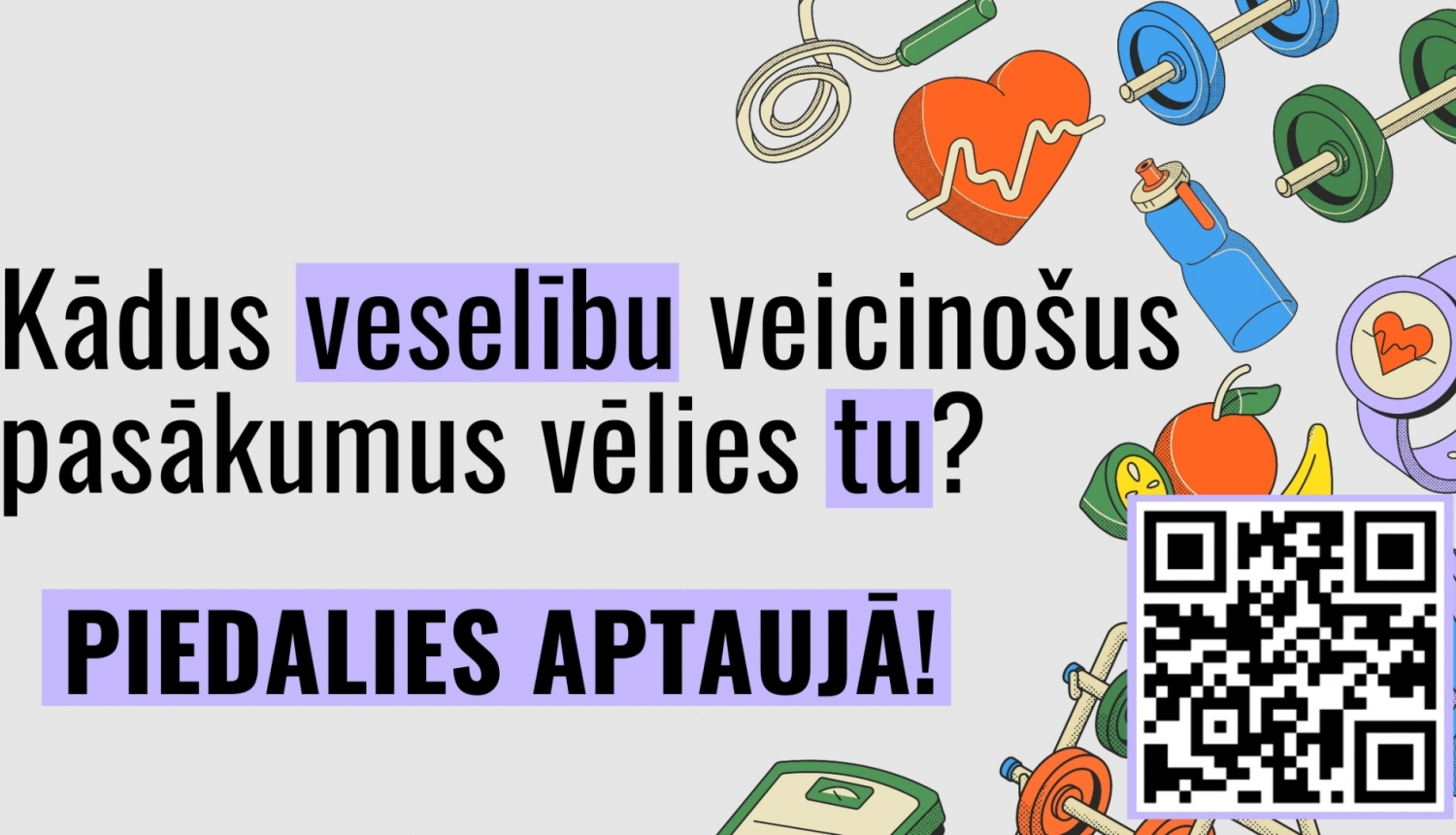 Aptauja par veselības veicinošiem pasākumiem novadā