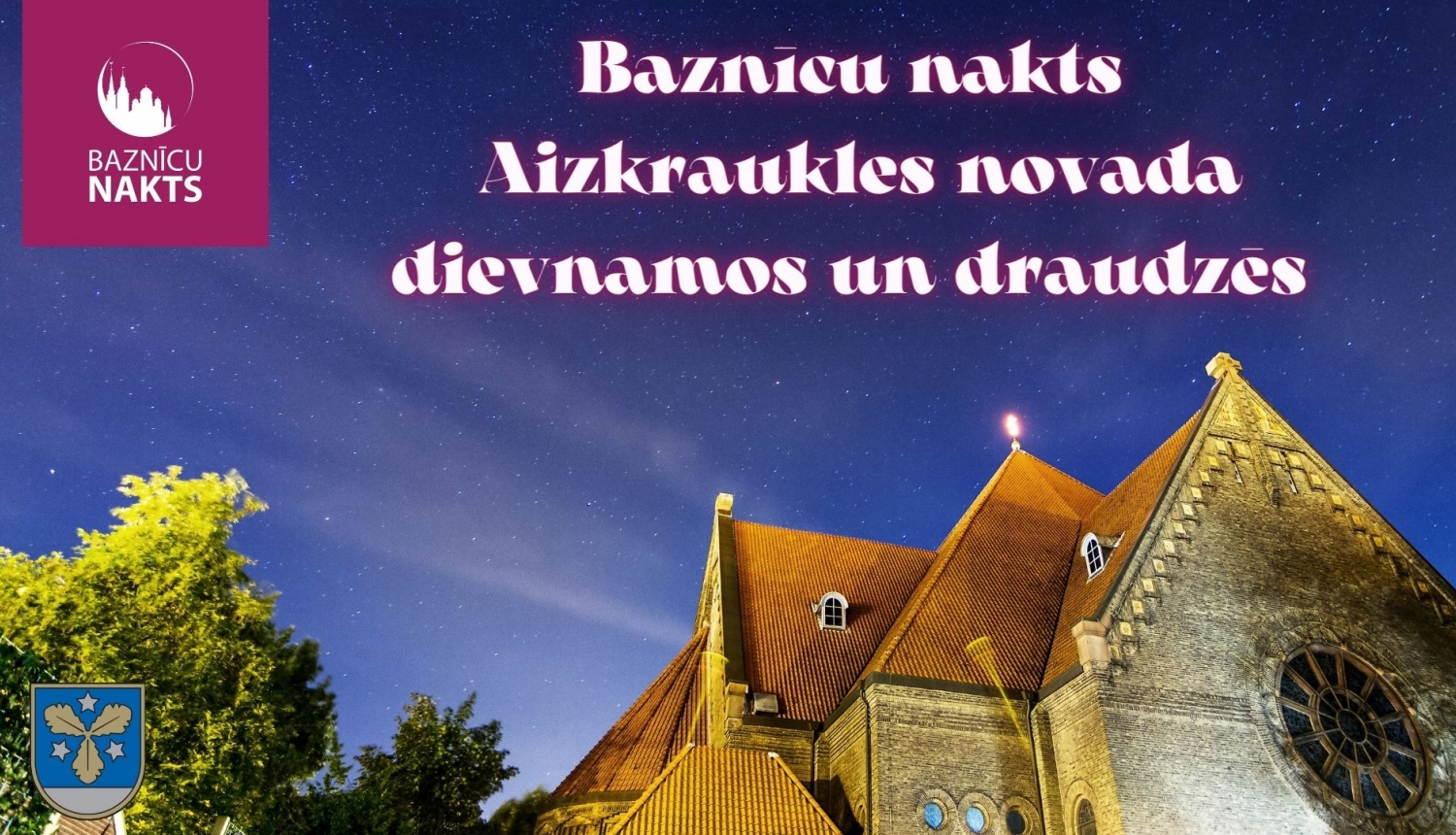 baznīcu nakts - Aizkraukle, baneris