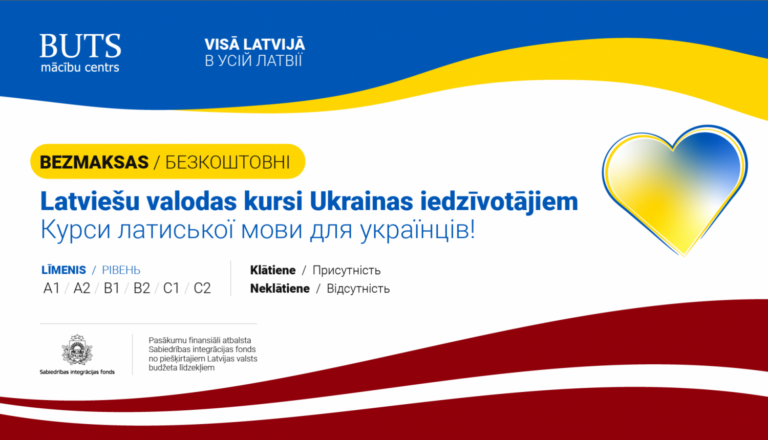 bezmaksas latviešu valodas kursi Ukrainas iedzīvotājiem