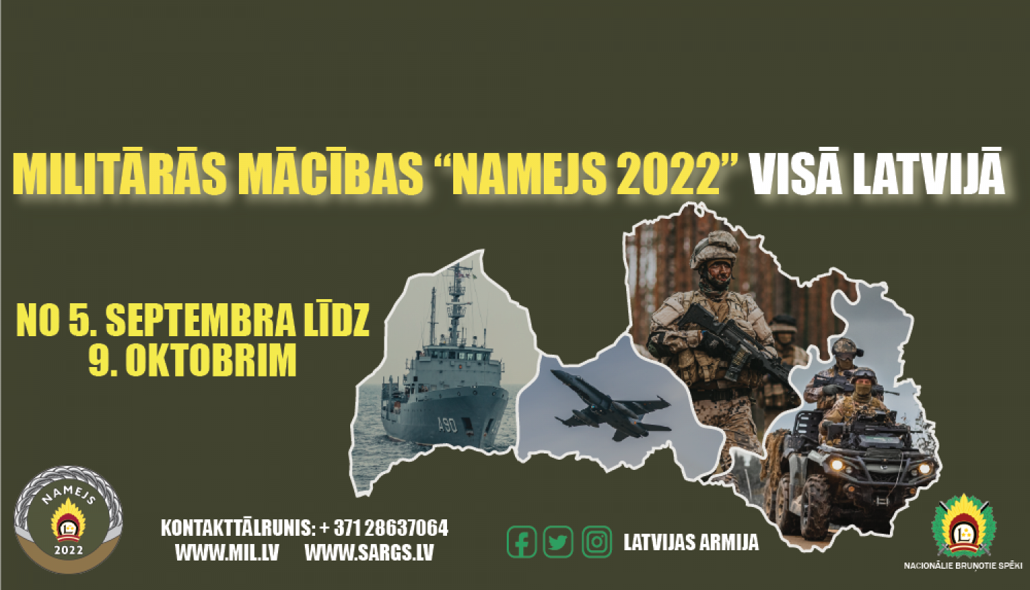 Aizkraukles novadā notiks militārās mācības “Namejs 2022”