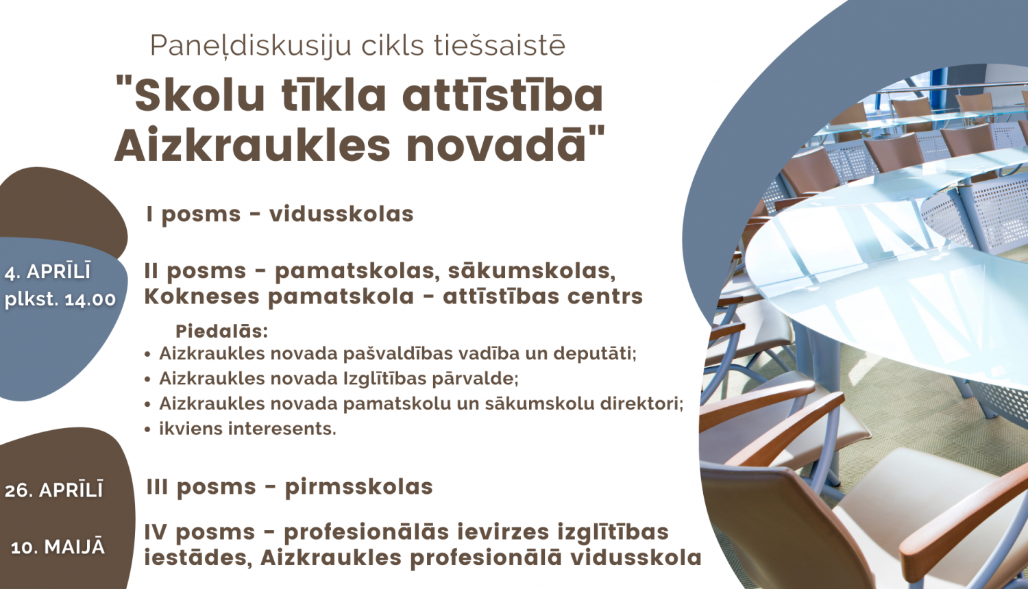 Paneļdiskusiju cikls - afiša