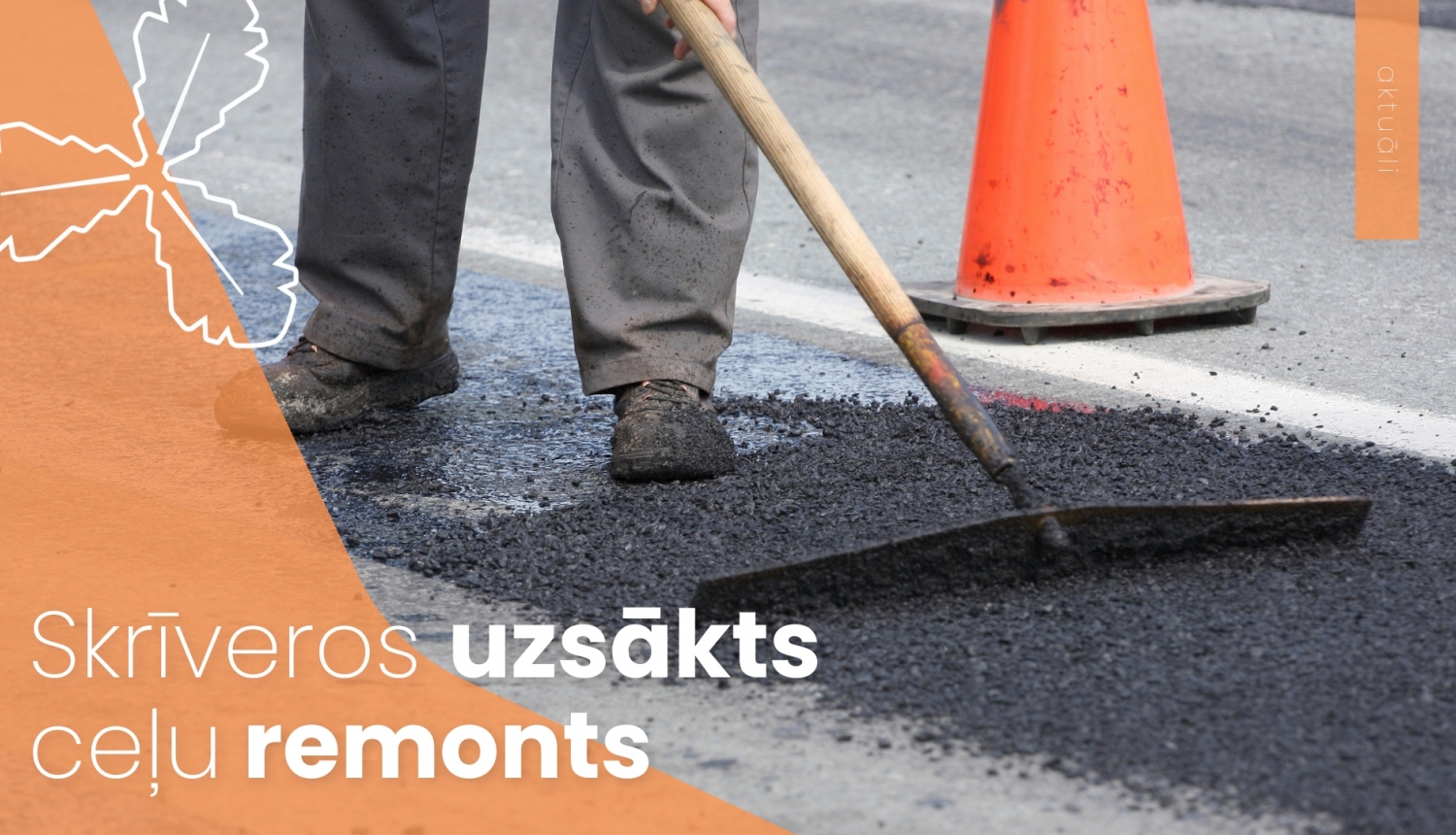 Skrīveros uzsākts ceļu remonts