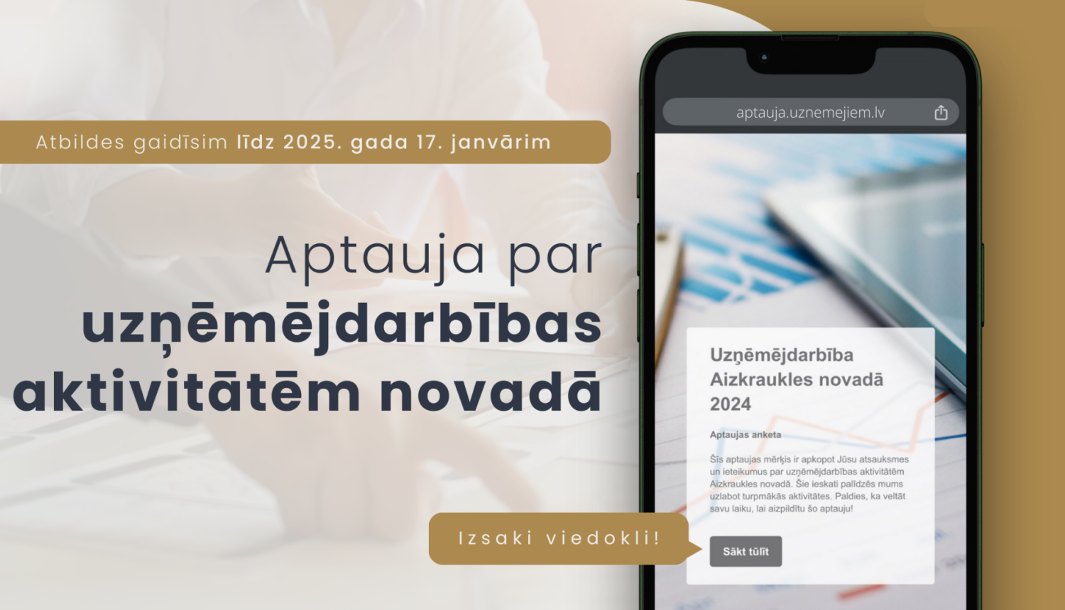 Aptauja par uzņēmējdarbības aktualitātēs novadā