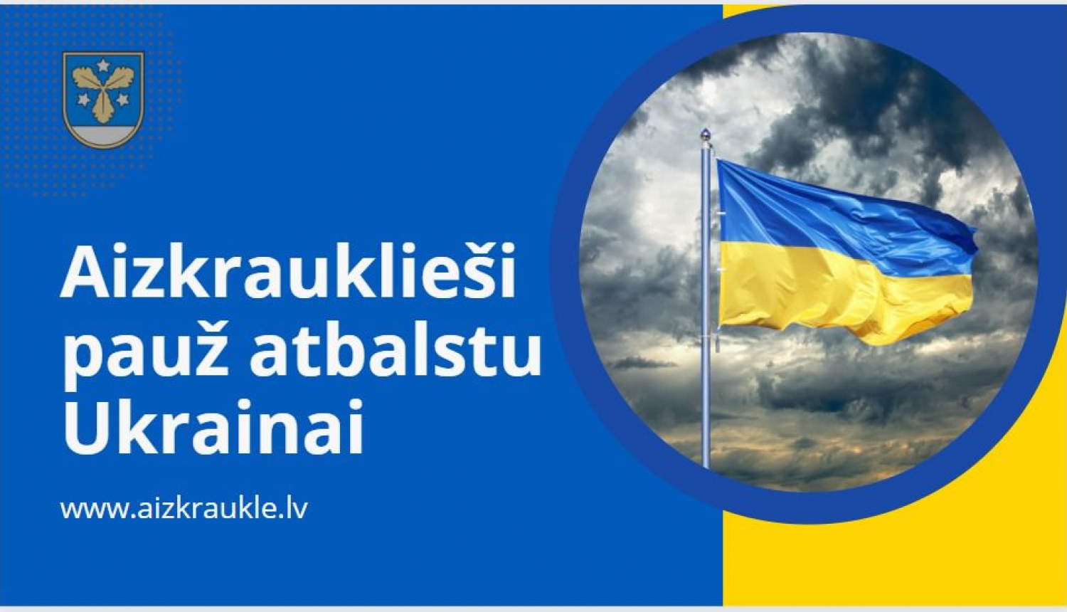 Aizkrauklieši pauž atbalstu Ukrainai